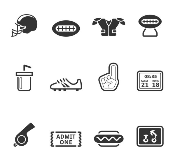 American Football icon series in single color