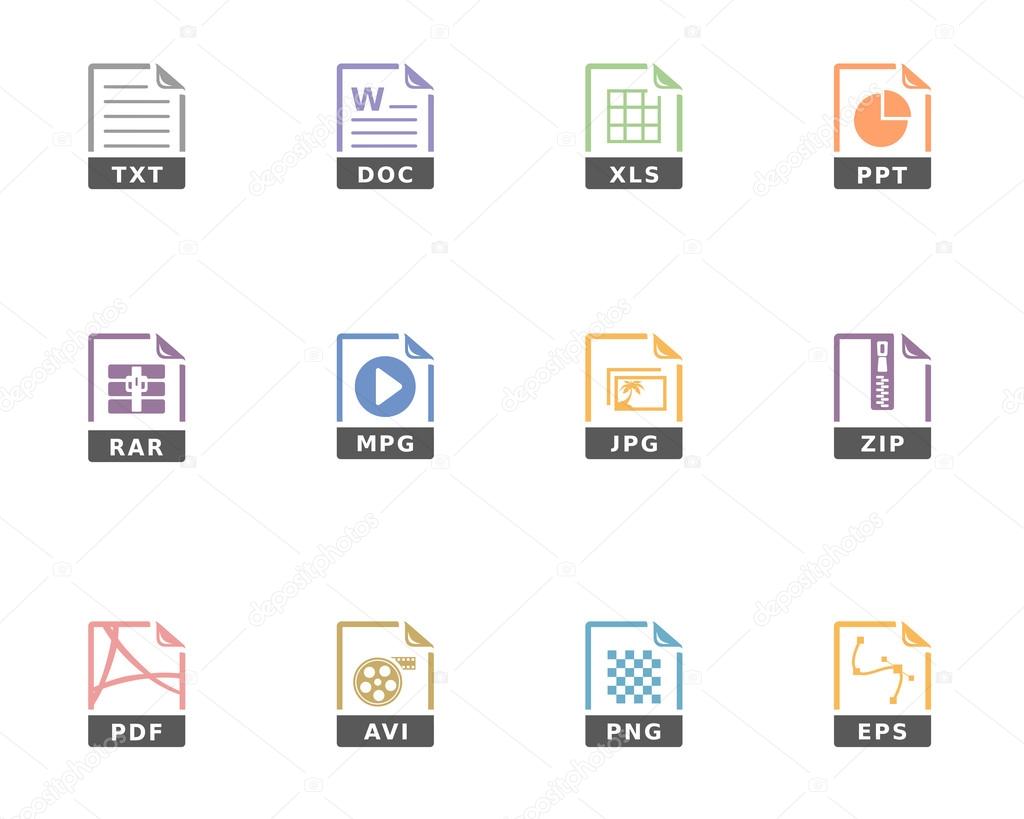 File type icon series in duotone color.