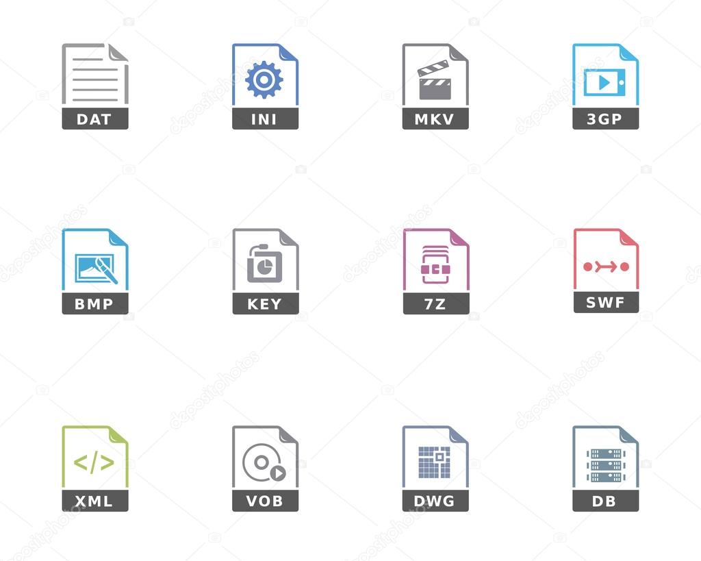 File type icon series in duotone color.