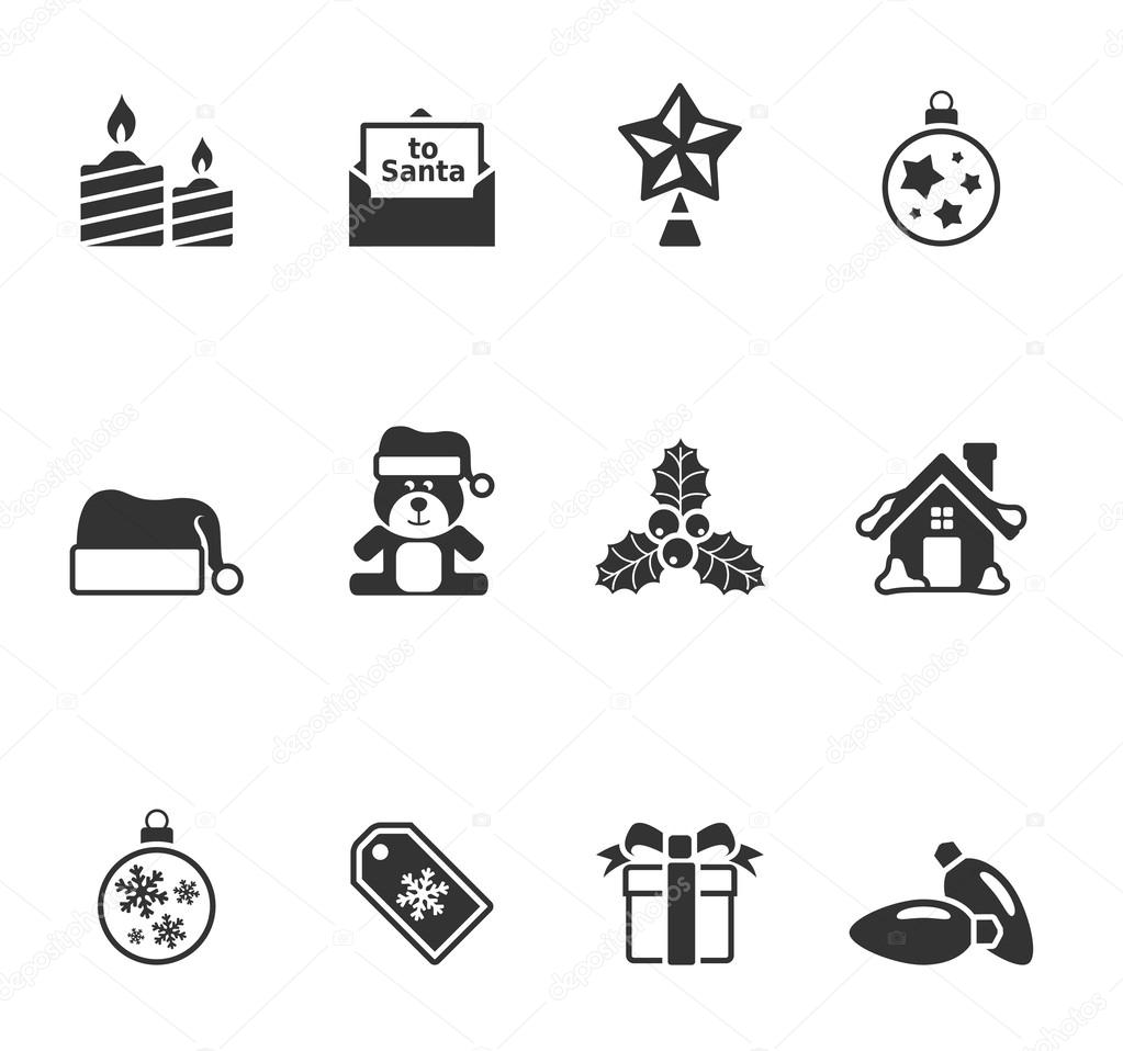 Christmas icon in single color