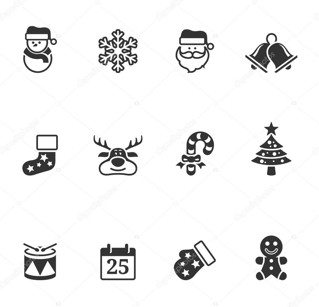 Christmas icon in single color Stock Vector Image by ©puruan #38487171
