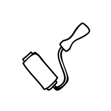 Boya silindiri ikonu. El çizimi vektör çizimi. Düzenlenebilir satır vuruşu