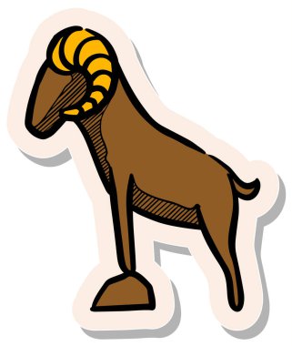 Etiket stili vektör illüstrasyonunda el çizimi