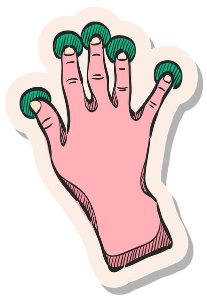 Handgezeichnetes Touchpad Fingergesten Symbol Sticker Stil Als Vektorillustration — Stockvektor