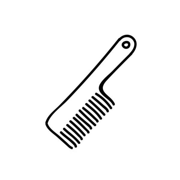 Hair Comb Icon Hand Drawn Vector Illustration Editable Line Stroke — Stock Vector