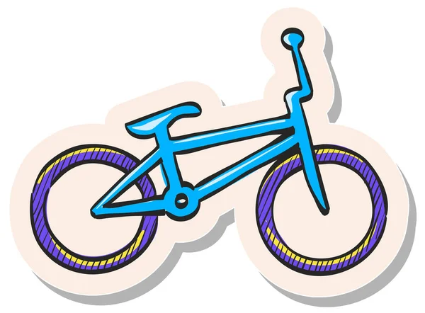 Ícone Bicicleta Bmx Desenhado Mão Ilustração Vetorial Estilo Adesivo — Vetor de Stock