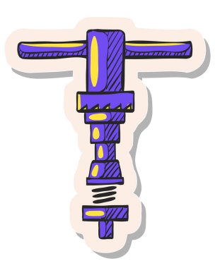 Yapıştırma biçimi vektör illüstrasyonunda el çizimi Bisiklet Anahtarı simgesi