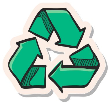 Yapıştırma biçimi illüstrasyonunda elle çizilmiş sembol simgesi