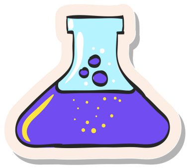 Yapıştırma biçimi illüstrasyonunda el çizimi Beaker simgesi