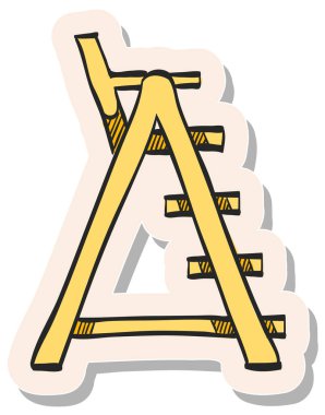 Yapıştırma biçimi vektör illüstrasyonunda el çizimi cankurtaran koltuğu simgesi