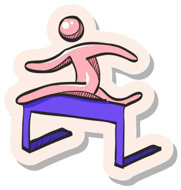 Yapıştırma biçimi illüstrasyonunda el çizimi Engelli çalışma simgesi