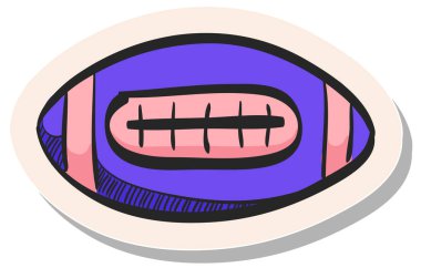 Yapıştırma biçimi illüstrasyonunda el çizimi futbol simgesi