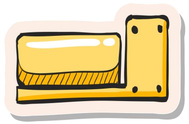 Yapıştırma biçimi vektör illüstrasyonunda elle çizilmiş uçuş kaydedici simgesi