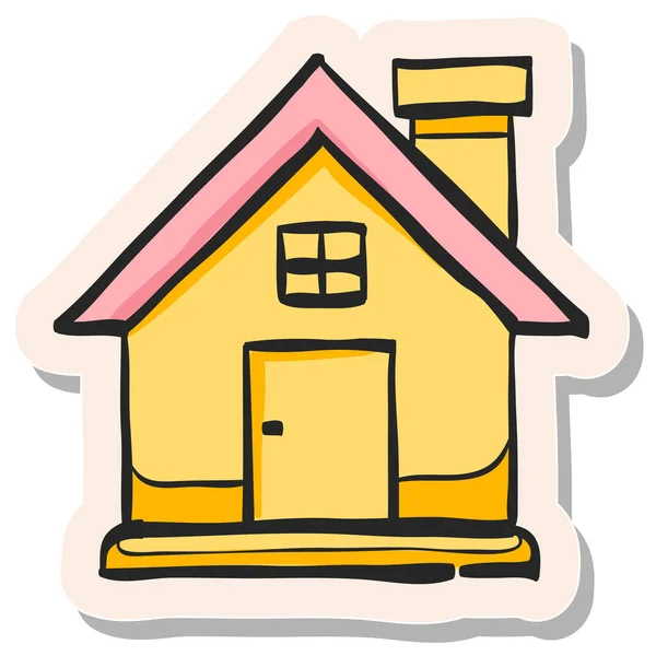 Handgezeichnetes Home Taste Symbol Sticker Stil Vektor Illustration — Stockvektor