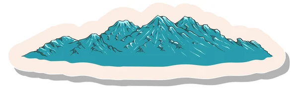 用粘贴式矢量图解手工绘制的山脉 — 图库矢量图片