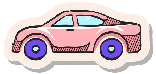 Χειροποίητο Εικονίδιο Αυτοκινήτου Στυλ Αυτοκόλλητου Διανυσματική Απεικόνιση — Διανυσματικό Αρχείο