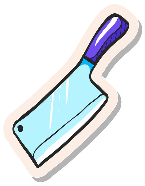 Ручний Намальований Значок Ножа Стилі Наклейок Векторні Ілюстрації — стоковий вектор