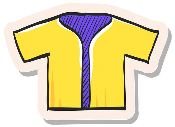 Icono Camisa Dibujada Mano Ilustración Vector Estilo Etiqueta — Vector de stock