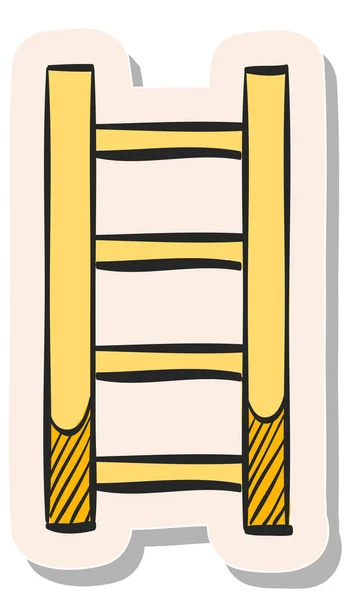 Icono Escalera Dibujado Mano Ilustración Vectorial Estilo Pegatina — Vector de stock