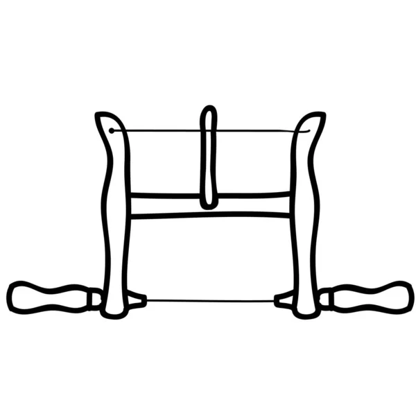 Sierra Corte Transversal Vintage Madera Buck Bow Saw Ilustración Vectorial — Vector de stock