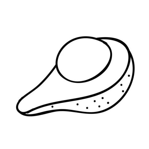 Avocado Icon Hand Drawn Vector Illustration Editable Line Stroke — Stock Vector