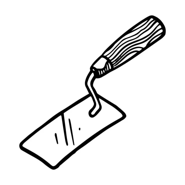 Значок Тюльпана Рука Намальована Векторна Ілюстрація Інструмент Кладки Рук — стоковий вектор