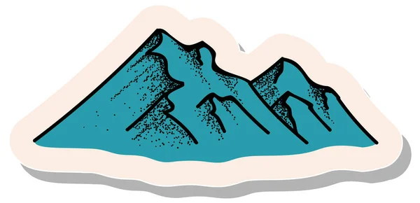 Χειροποίητα Βουνά Στυλ Αυτοκόλλητου Διανυσματική Απεικόνιση — Διανυσματικό Αρχείο
