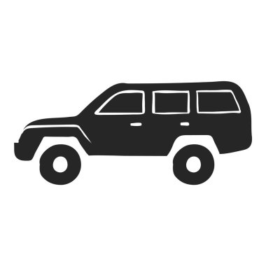 Elle çizilmiş askeri araç vektör çizimi