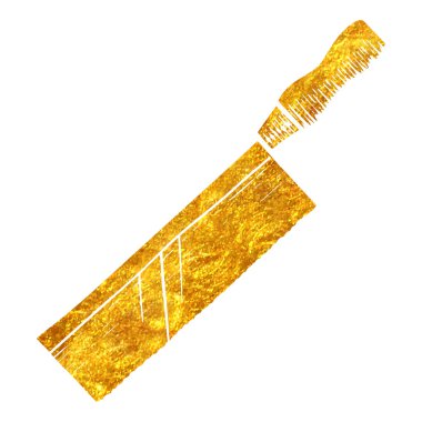 Tahta kesim ahşap işçiliğinde el yapımı testere altın folyo doku çizimi