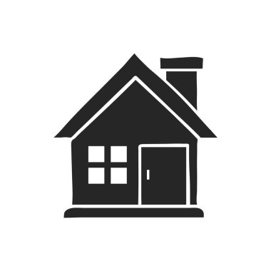 El çizimi Ev düğmesi vektör çizimi