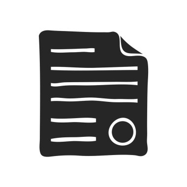 El çizimi Sözleşmeli belge vektör çizimi