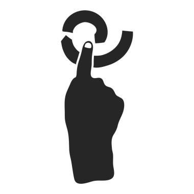 El çizimi dokunmatik parmak hareketi vektör çizimi