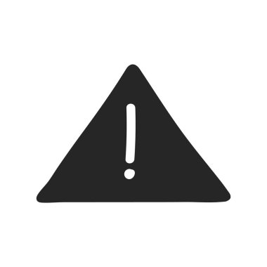 El çizimi Uyarı işareti vektör çizimi