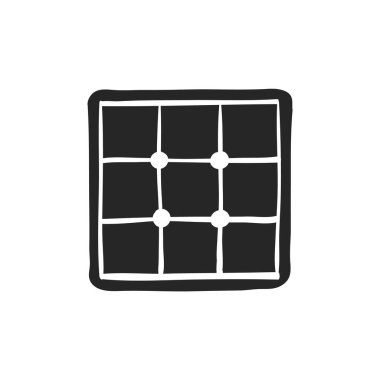 El çizimi güneş hücreleri panel vektör çizimi