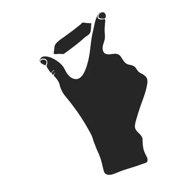 Mão Desenhado Touchpad Dedo Gesto Vetor Ilustração —  Vetores de Stock
