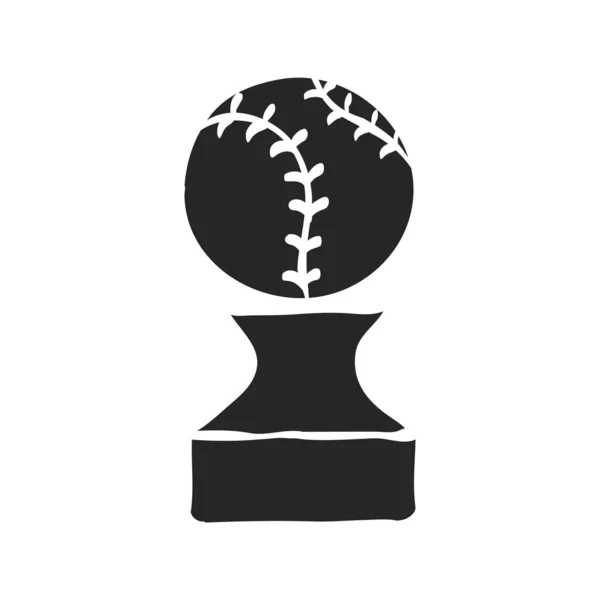 Рука Намальована Бейсбольний Трофей Векторні Ілюстрації — стоковий вектор