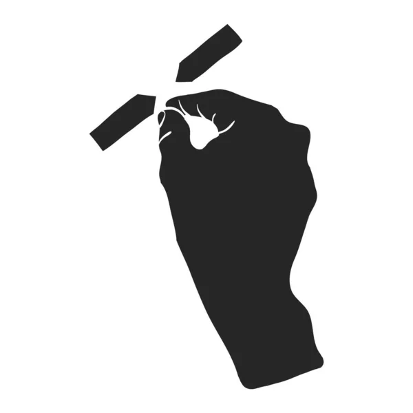 Illustration Vectorielle Geste Doigt Pavé Tactile Dessiné Main — Image vectorielle