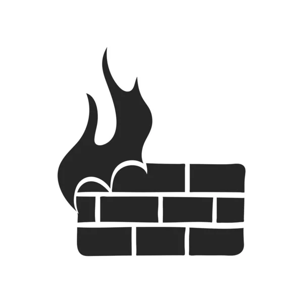 Hand Drawn Firewall Vector Illustration — Stock Vector