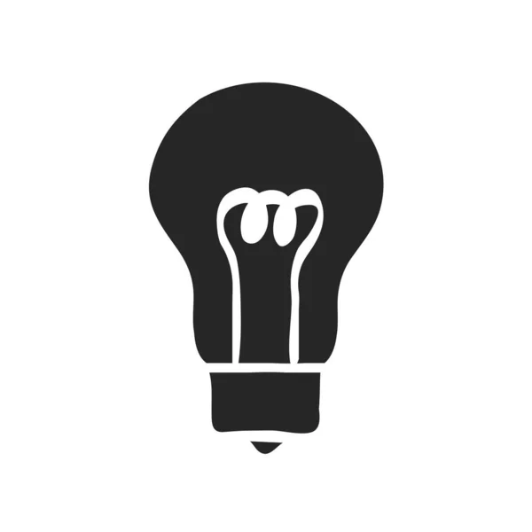Illustration Vectorielle Ampoule Dessinée Main — Image vectorielle