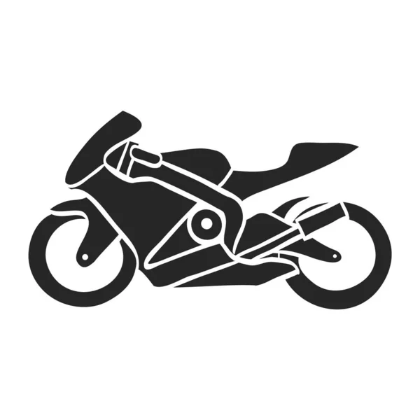 Handgetekende Motorfiets Vector Illustratie — Stockvector