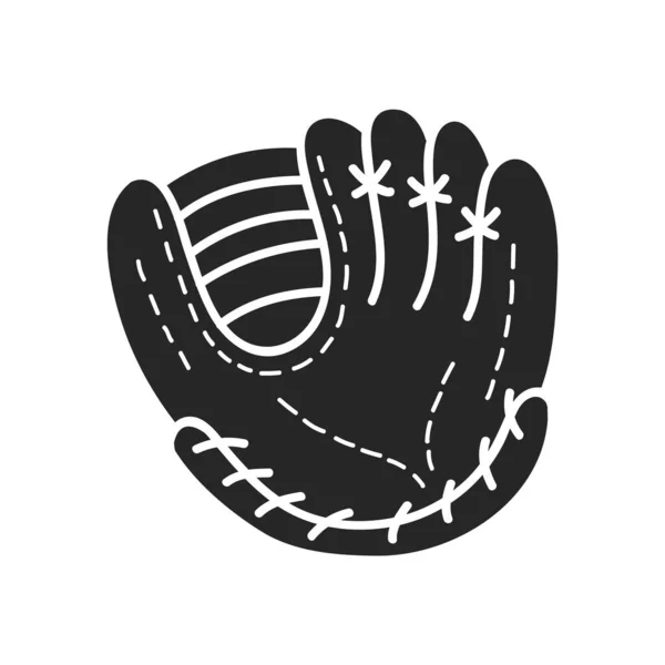 Handgetekend Honkbal Handschoen Vector Illustratie — Stockvector