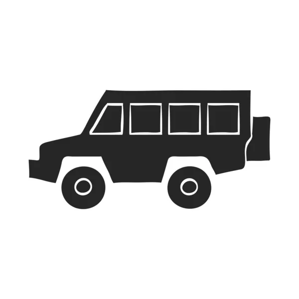 Hand Getekend Offroad Auto Vector Illustratie — Stockvector