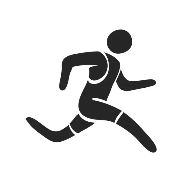 Рука Намальована Біг Спортсмен Векторні Ілюстрації — стоковий вектор