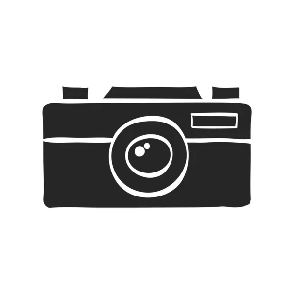 Handgetekende Range Finder Camera Vector Illustratie — Stockvector