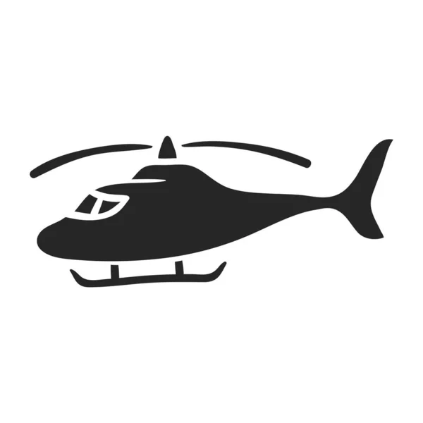 Ilustración Helicóptero Dibujado Mano — Vector de stock