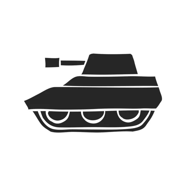 Handgezeichnete Tank Vektor Illustration — Stockvektor