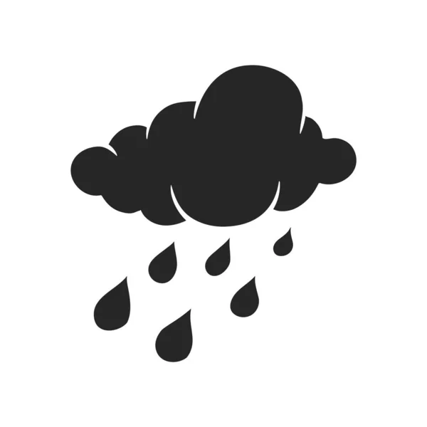 Elle Çizilmiş Yağmur Bulutu Çizimi — Stok Vektör