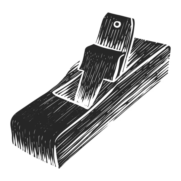 手描きの木製の平面アイコン木工ツールベクトルイラスト — ストックベクタ