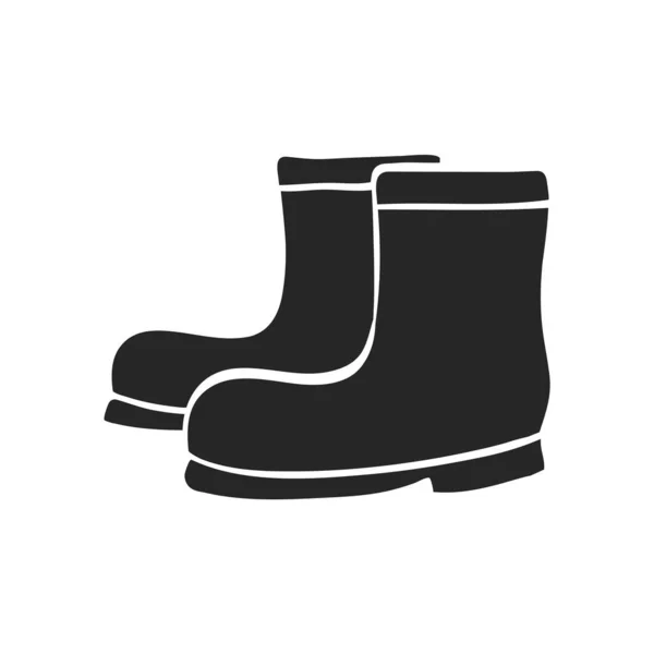 Hand Drawn Wet Boots Vector Illustration — Stock Vector