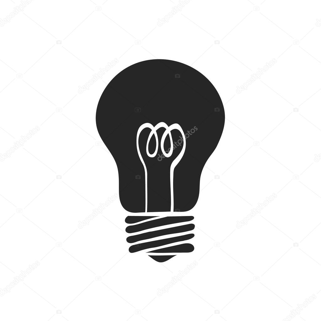 Hand drawn Light bulb vector illustration